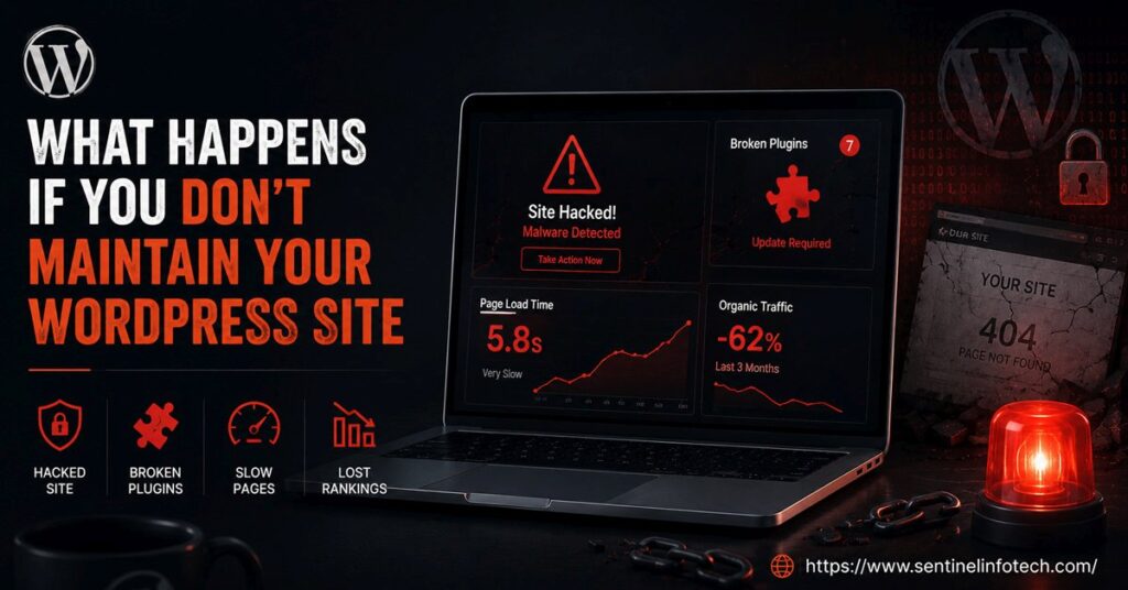 What happens if you don't maintain your WordPress site - consequences and risks explained