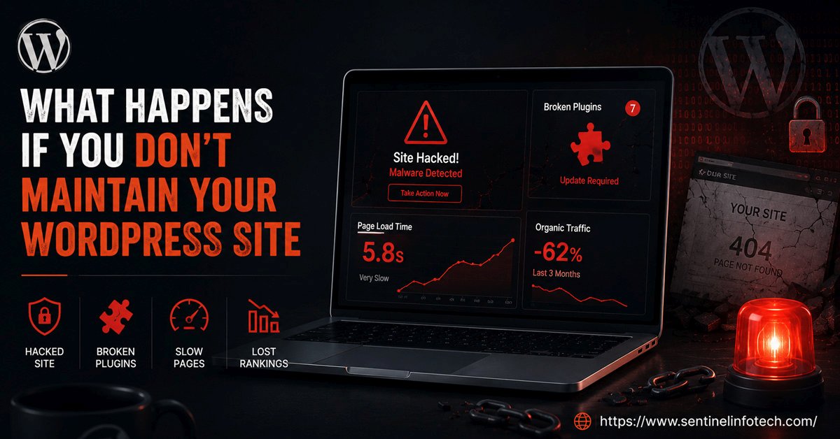 What happens if you don't maintain your WordPress site - consequences and risks explained