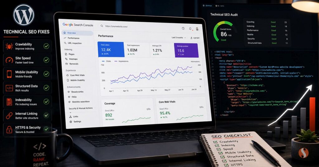 WordPress technical SEO fixes that improve rankings