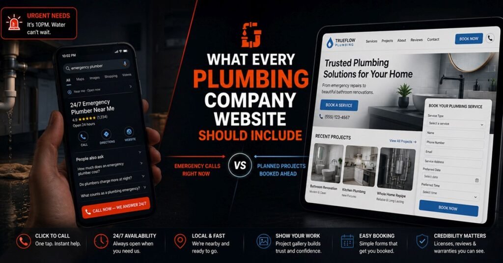 What every plumbing company website should include