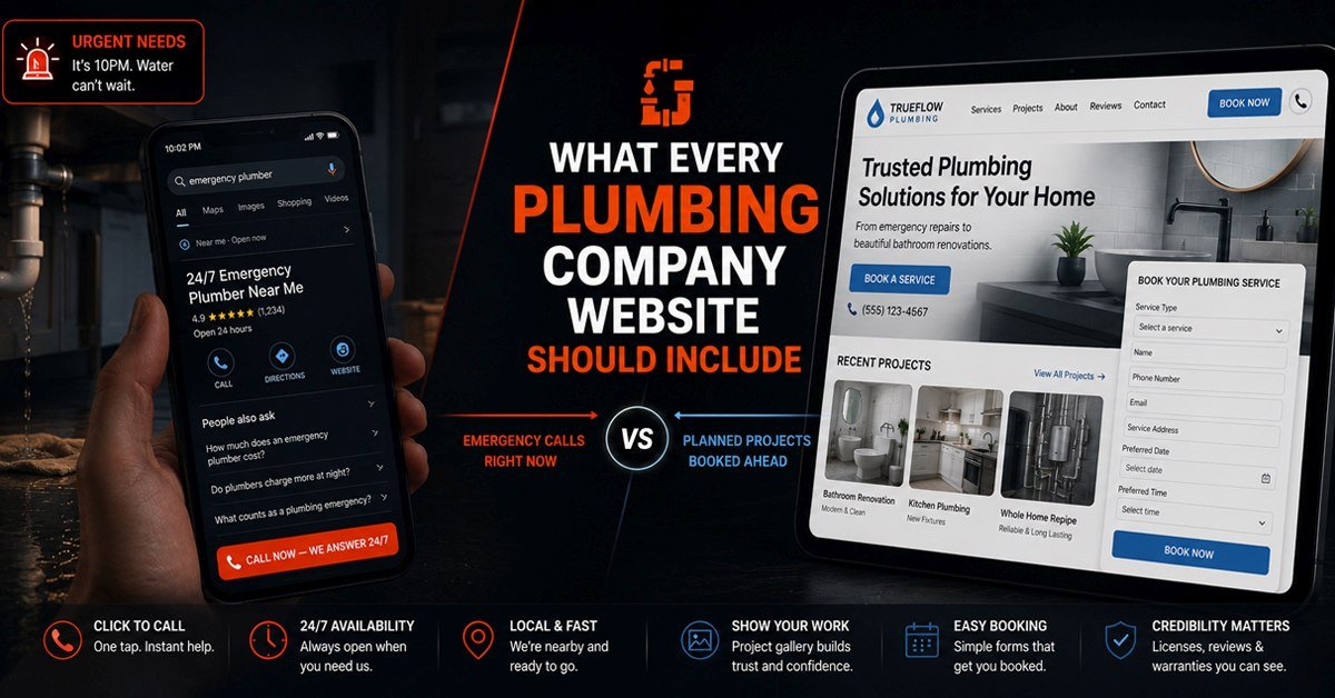 What every plumbing company website should include