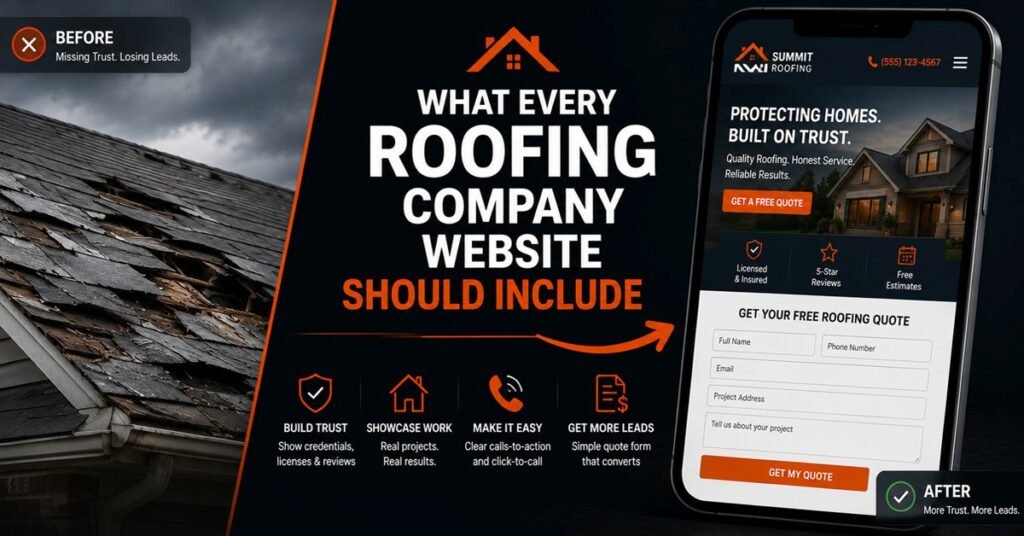 What every roofing company website should include