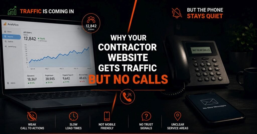 Why your contractor website gets traffic but no calls