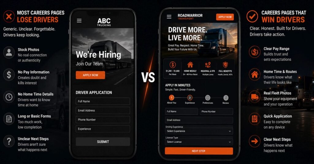 Driver recruitment websites for trucking companies