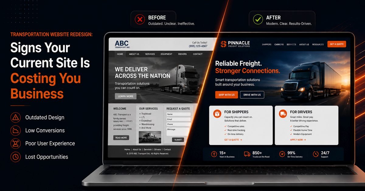 transportation-website-redesign-featured Transportation website redesign signs your current site is costing you business